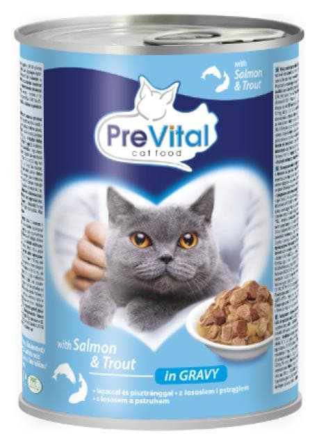 PreVital konzervy pre mačky s lososom 415g