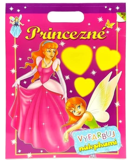 Princezné vyfarbuj nálepkami
