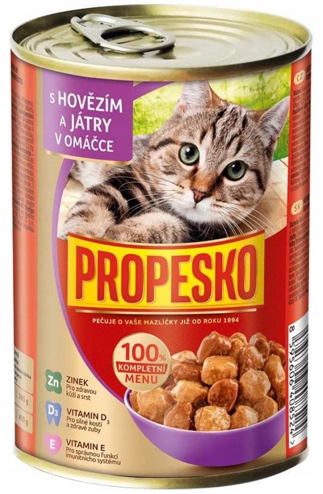 Propesko konzerva pre mačky 415g hov-pečeň