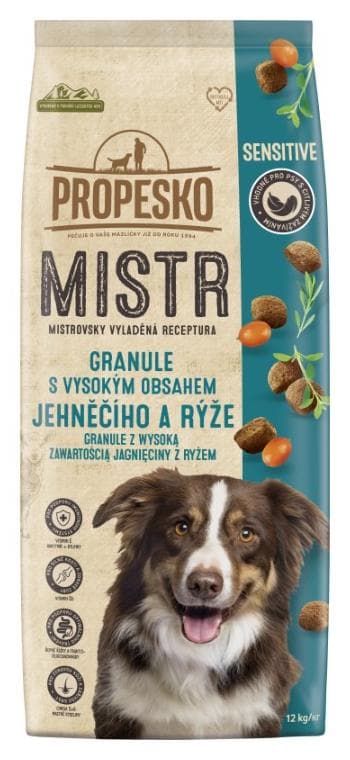 Propesko Mistr Granule pre psov 12kg jahňa-ryža