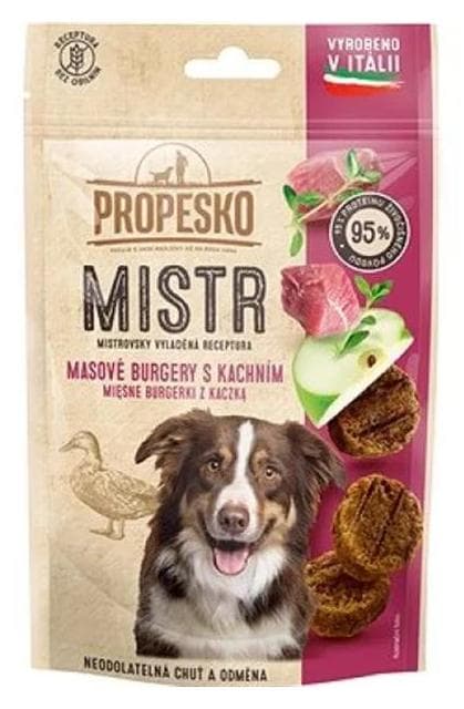 Propesko Snack pre psov kačacie mini burgery 60g