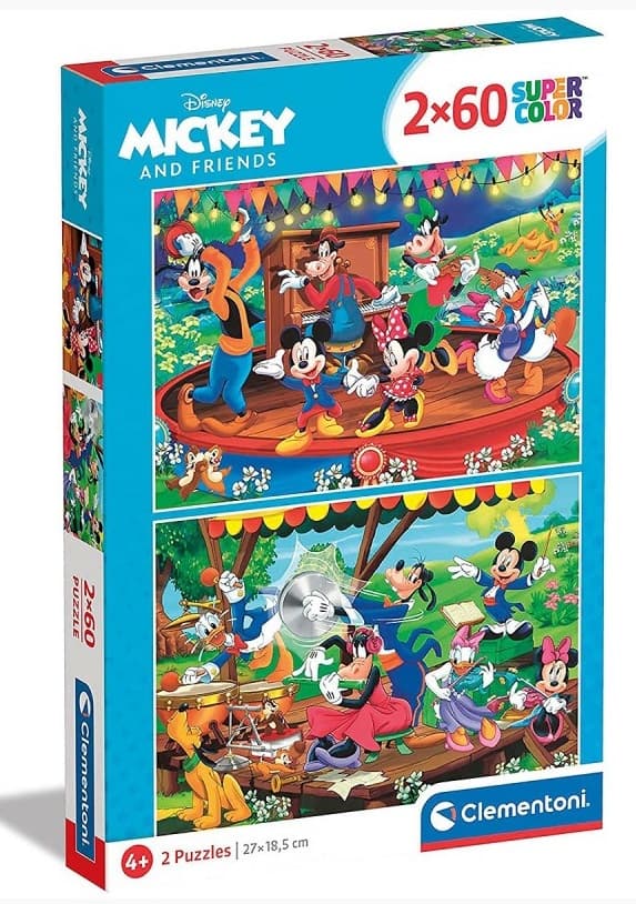 Puzzle 2x60 Mickey a priateľia Clementoni