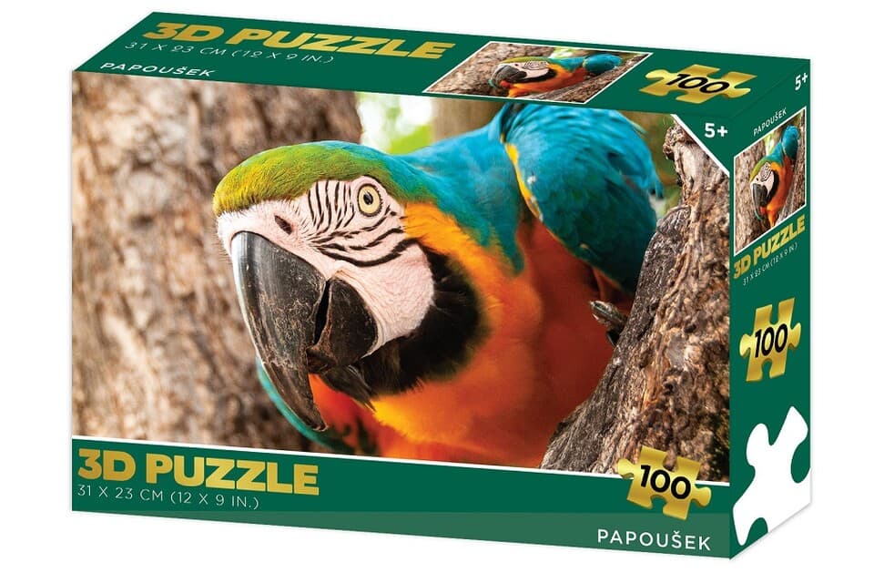 Puzzle 3D Papagáj 100 dielikov