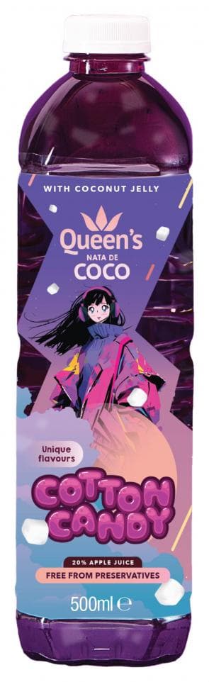 Queen ´s Kokosová voda Cotton Candy 500ml