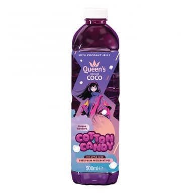 Queen ´s Kokosová voda Cotton Candy 500ml