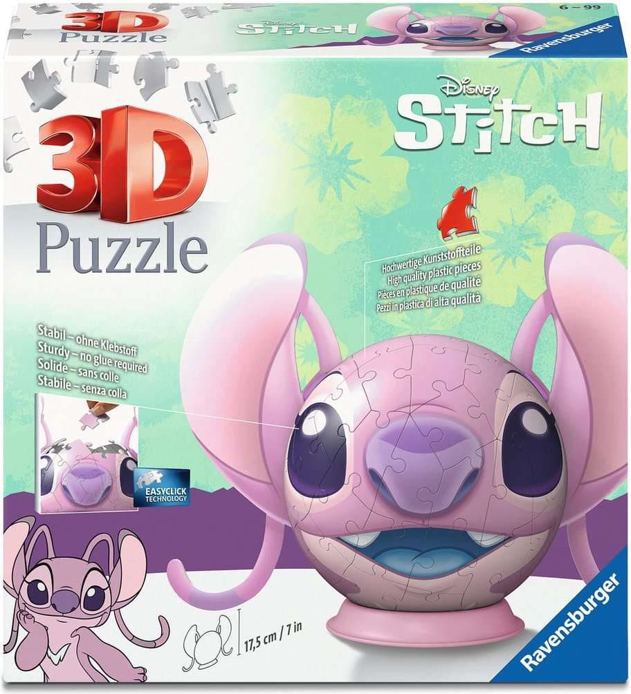 RAVENSBURGER 3D Puzzleball Stitch: Angel 77 dílků