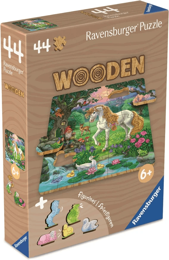 RAVENSBURGER Dřevěné puzzle Jednorožec 44 dílků