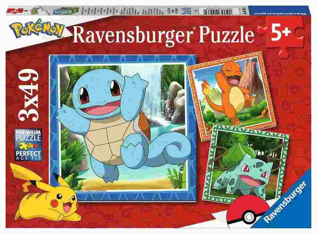 Ravensburger - Puzzle 3x49 Pokemon - 40-99 dielov