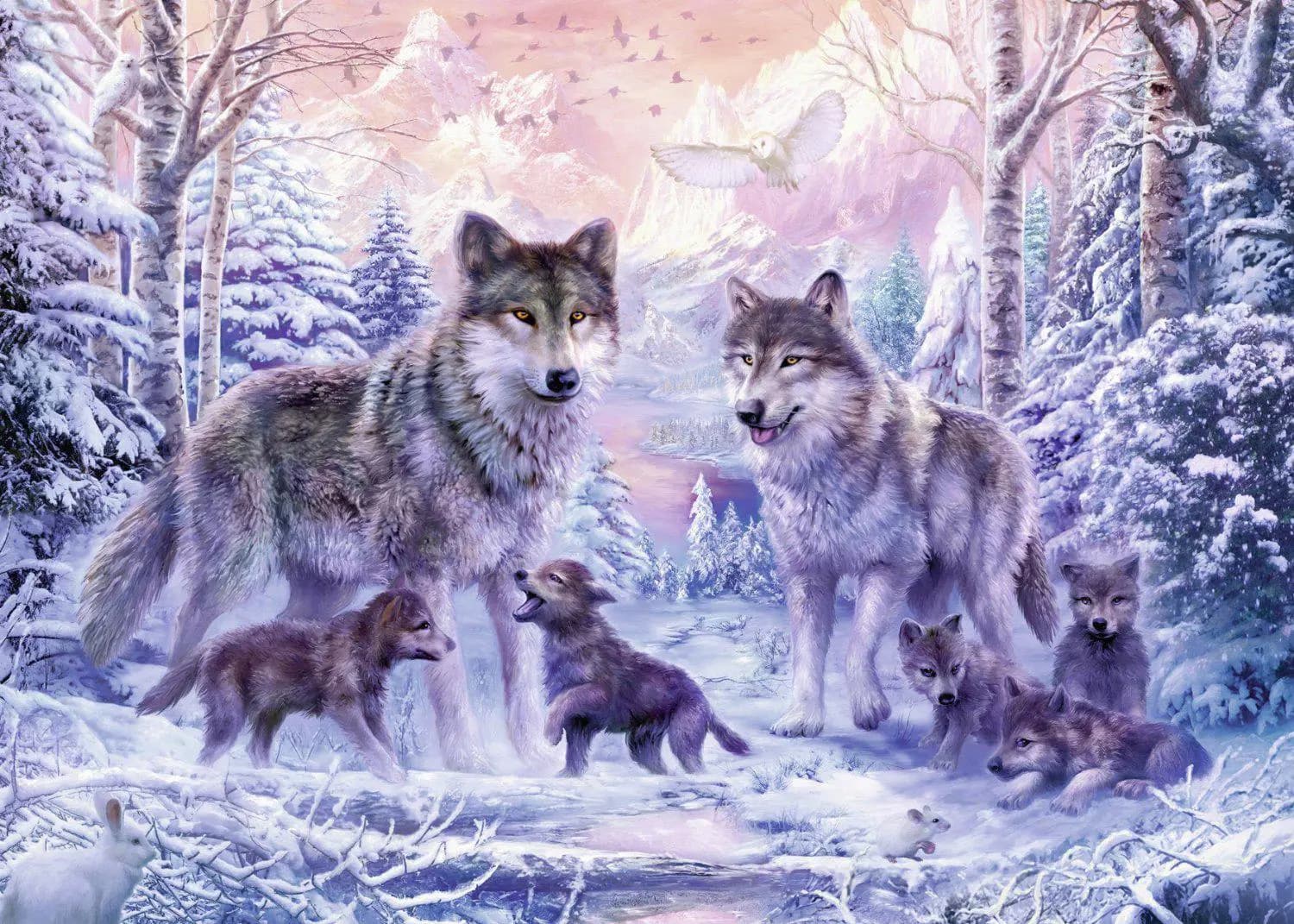 Ravensburger - Puzzle Arctic wolves - 1000 dielov