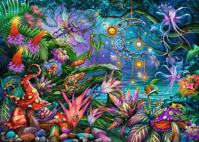 RAVENSBURGER Puzzle Barevná fantazie 1000 dílků