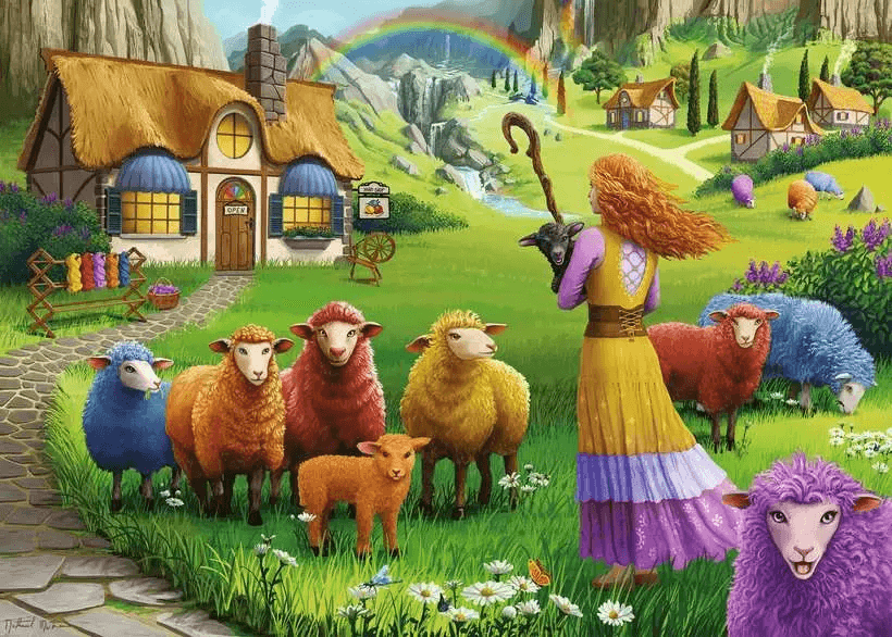 RAVENSBURGER Puzzle Barevná vlna 1000 dílků