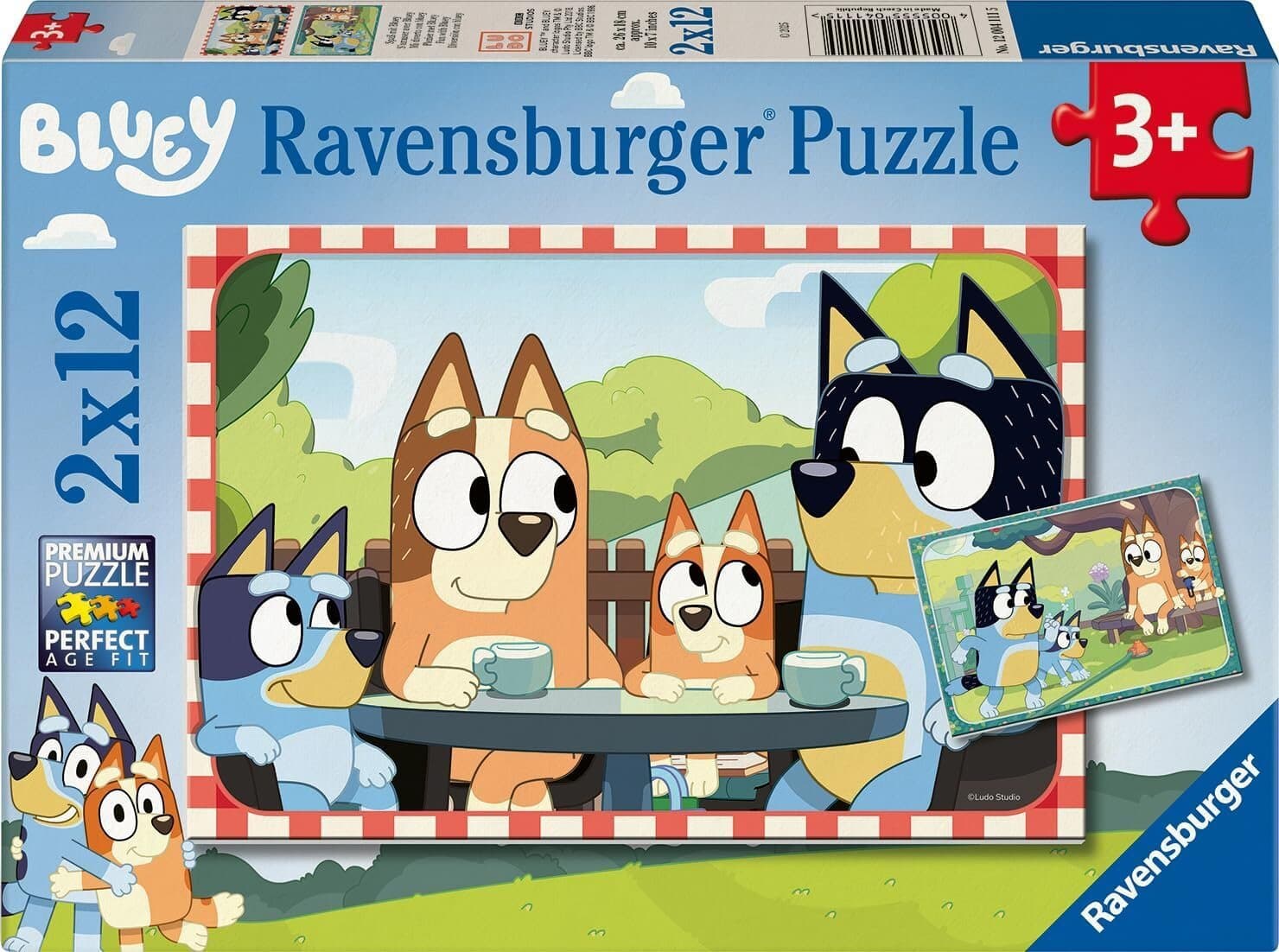 RAVENSBURGER Puzzle Bluey na pikniku 2x12 dílků