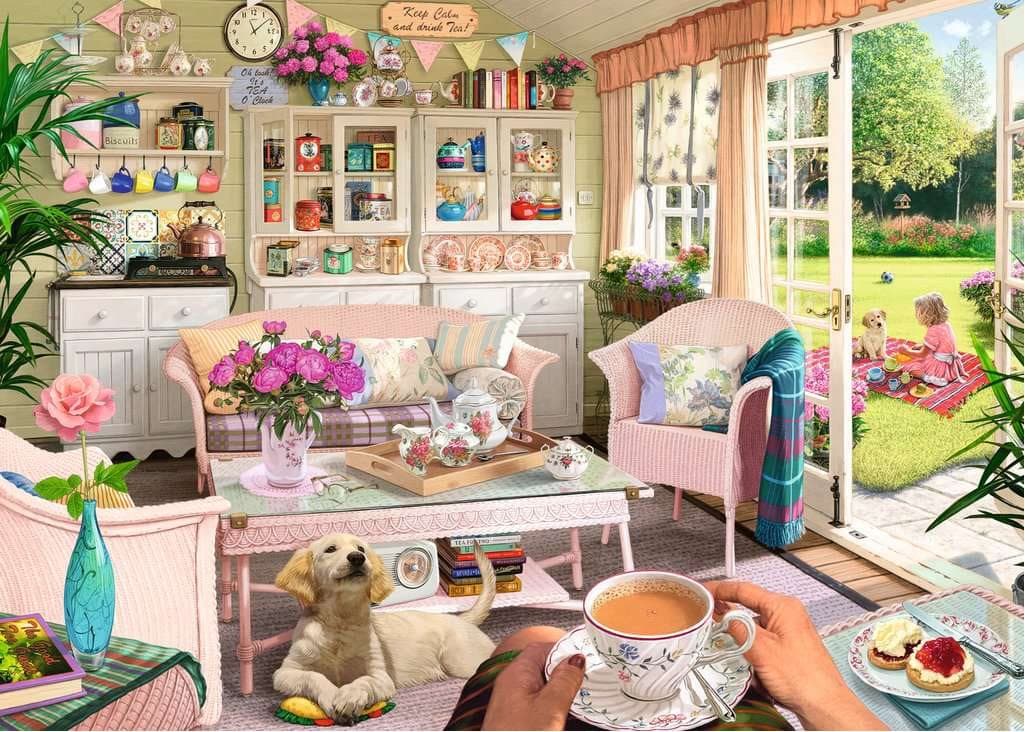RAVENSBURGER Puzzle Čajovna 1000 dílků