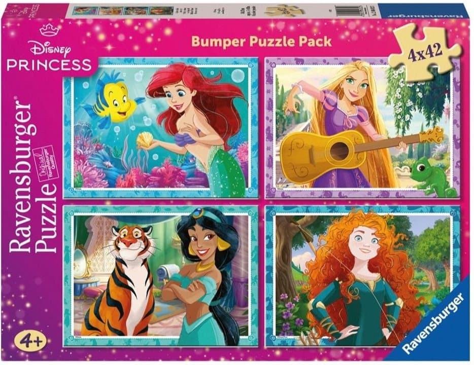 RAVENSBURGER Puzzle Disney princezny 4x42 dílků