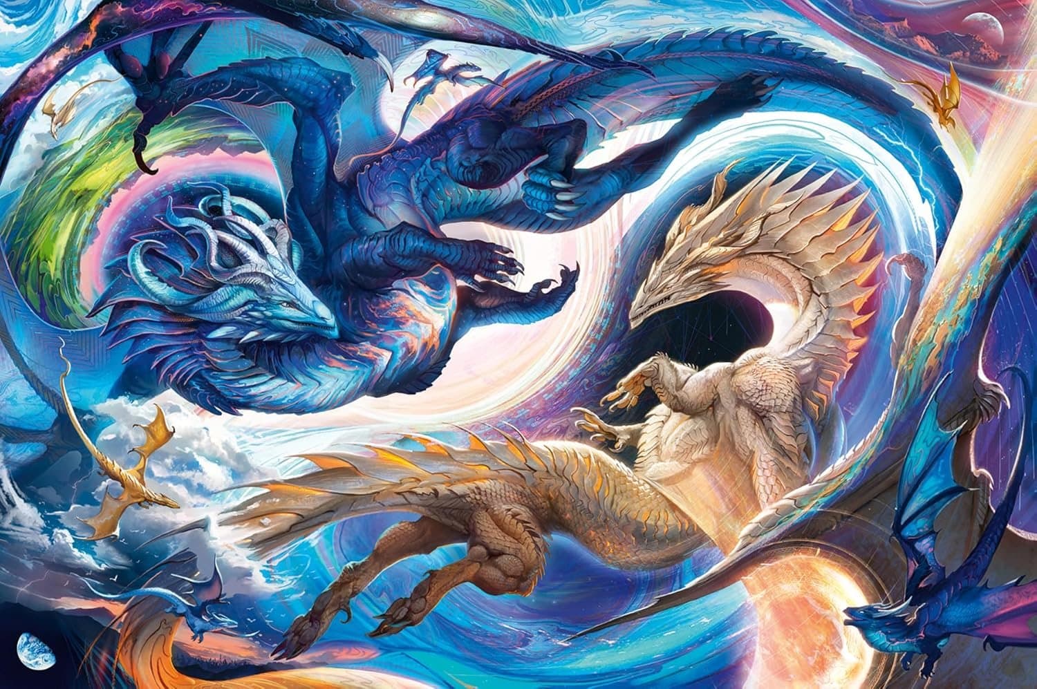 RAVENSBURGER Puzzle Draci: Den a noc 5000 dílků