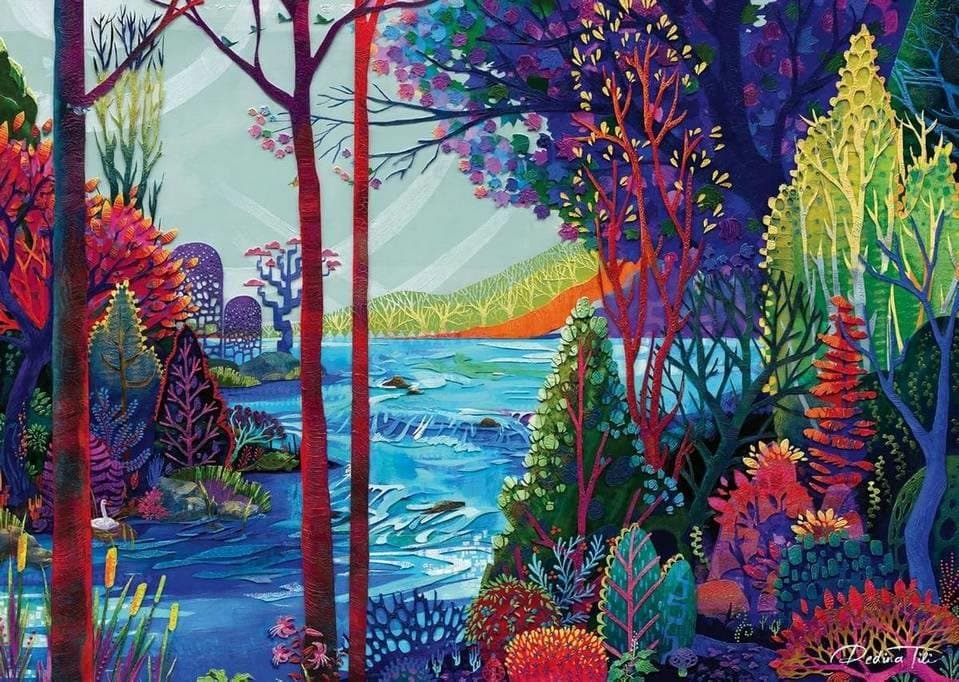 RAVENSBURGER Puzzle Indigový les 1000 dílků