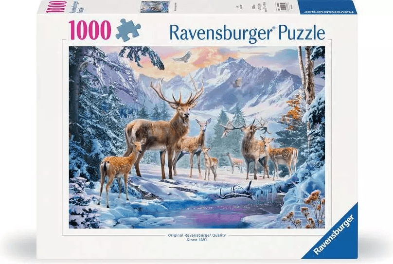RAVENSBURGER Puzzle Jeleni v zimě 1000 dílků