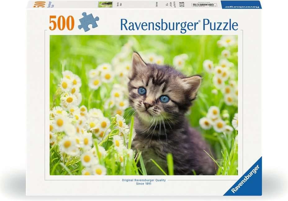 RAVENSBURGER Puzzle Kotě na louce 500 dílků