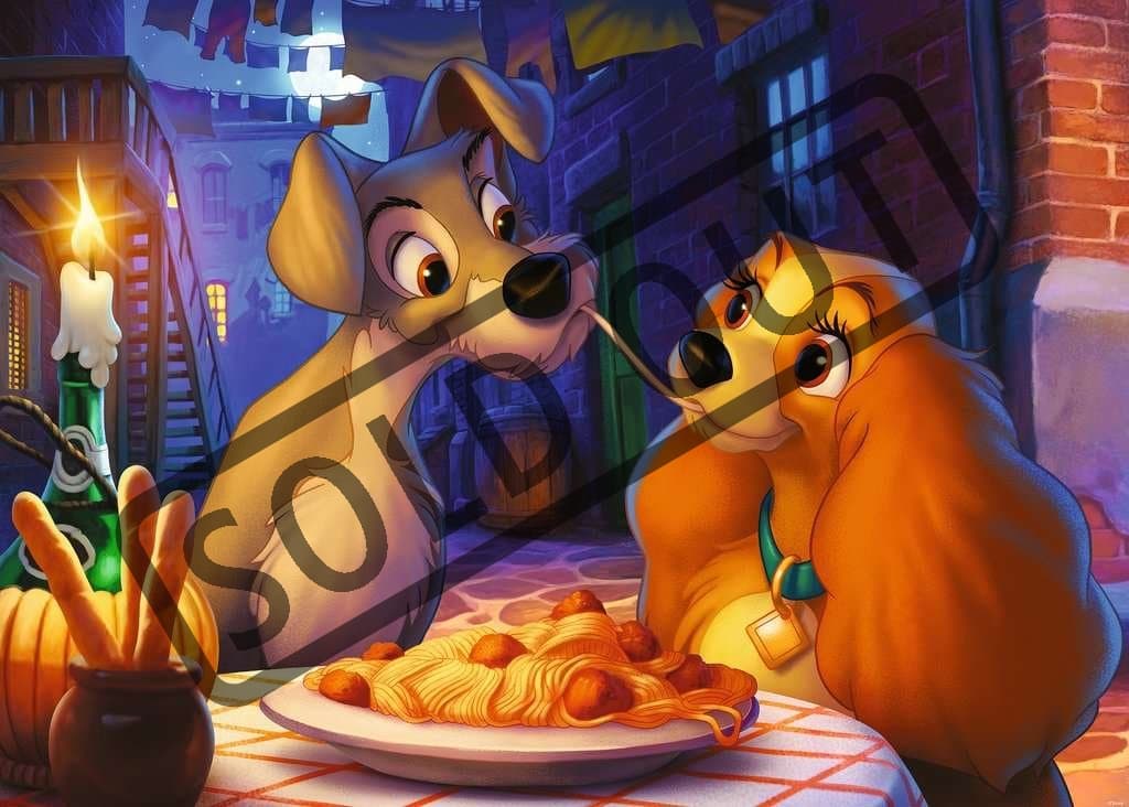 RAVENSBURGER Puzzle Lady a Tramp 1000 dílků