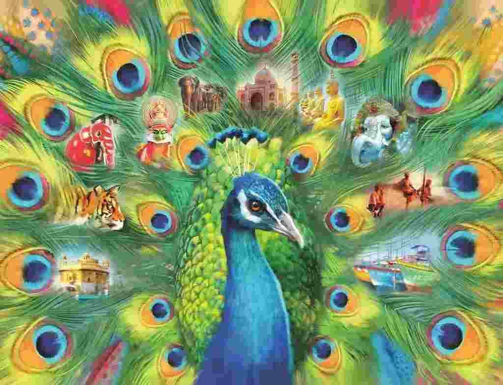 Ravensburger - Puzzle Land of Peacock - 2000 dielov