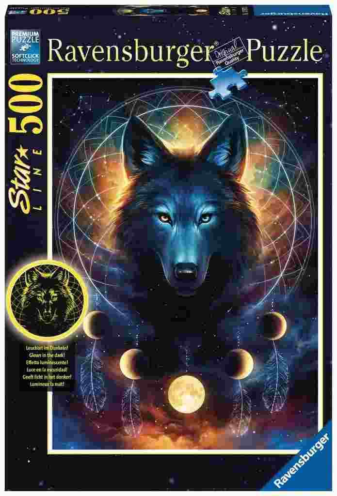 Ravensburger - Puzzle Lunar Wolf - 500 dielov