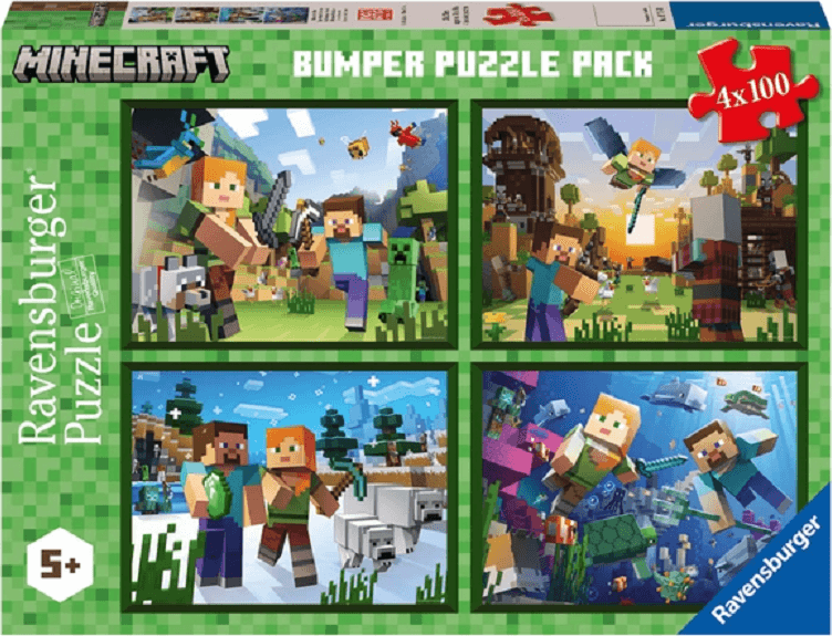 RAVENSBURGER Puzzle Minecraft 4x100 dílků