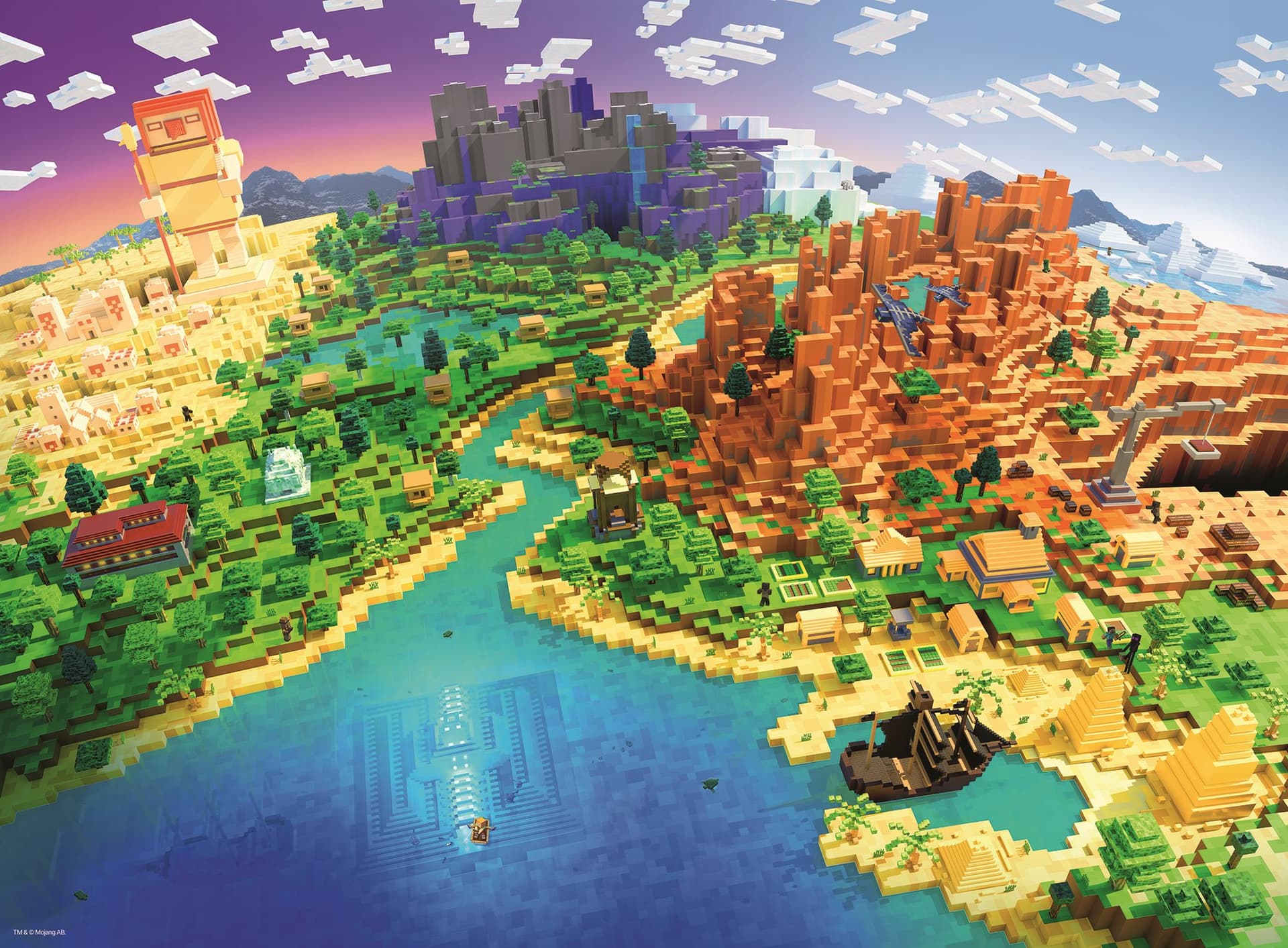 RAVENSBURGER Puzzle Minecraft 500 dílků