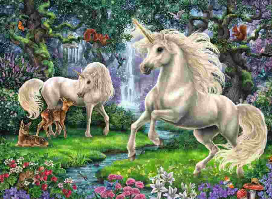 Ravensburger - Puzzle Mystical Unicorns - 200 dielov