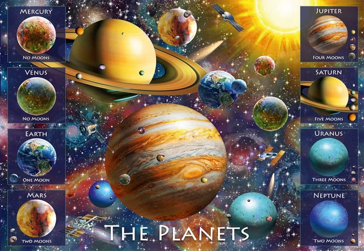 RAVENSBURGER Puzzle Planety XXL 100 dílků