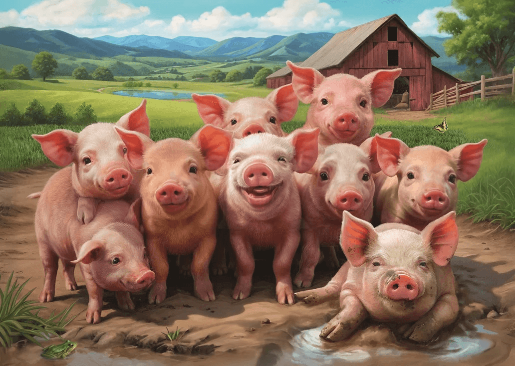 RAVENSBURGER Puzzle Prasátka 500 dílků