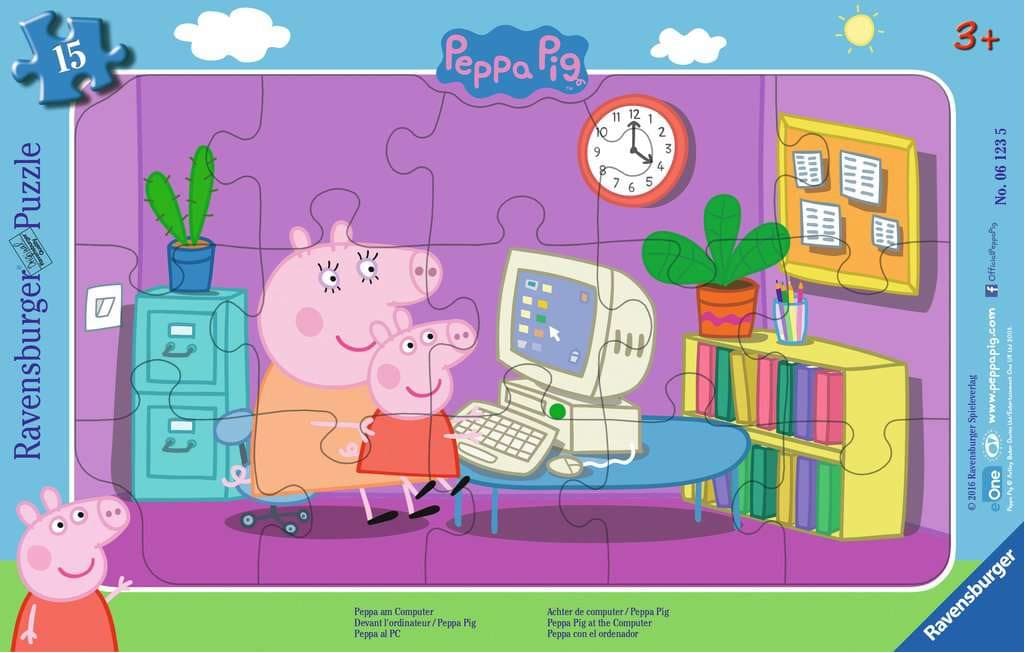 RAVENSBURGER Puzzle Prasátko Peppa 15 dílků