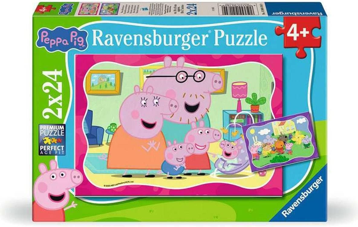 RAVENSBURGER Puzzle Prasátko Peppa 2x24 dílků