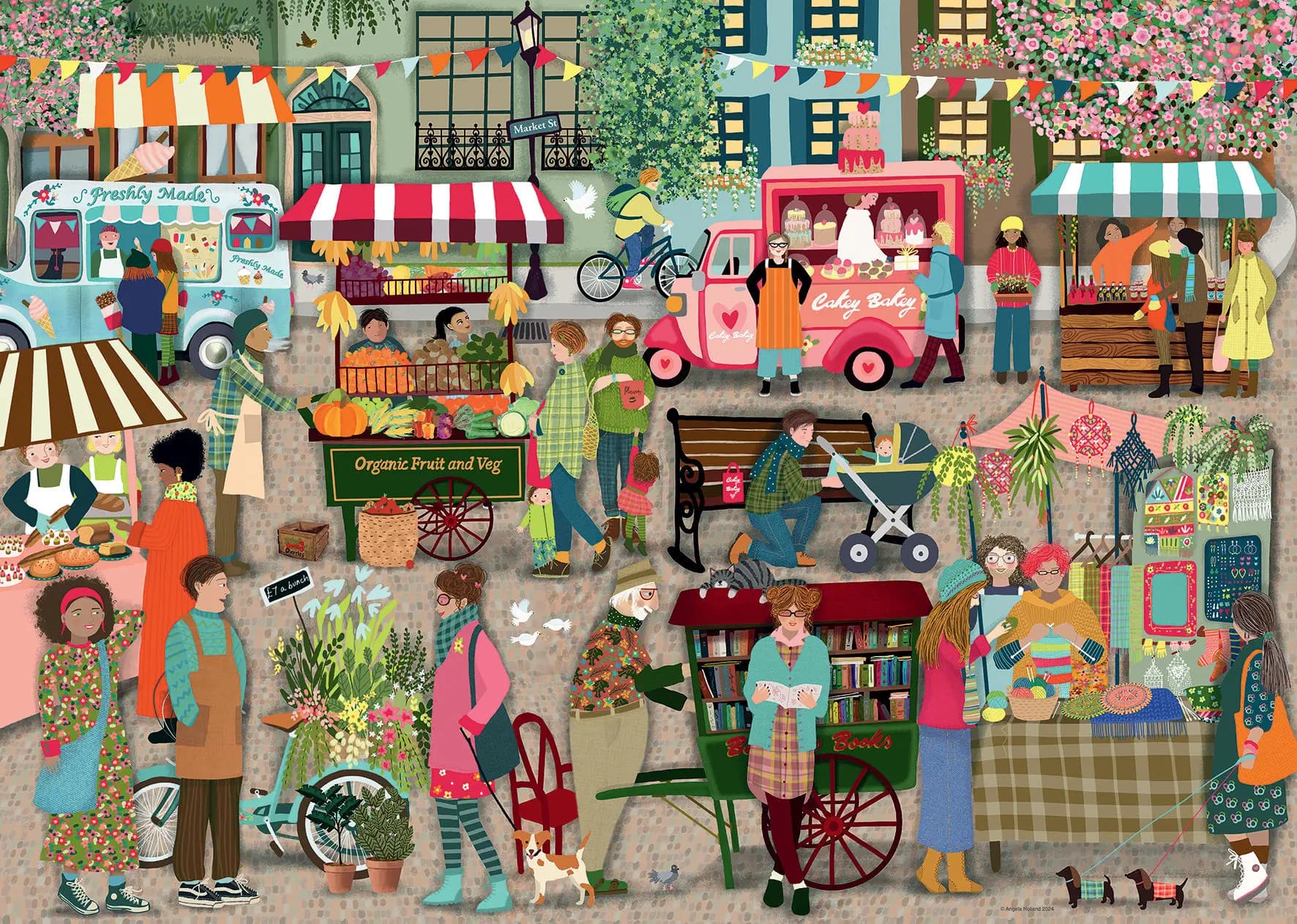 Ravensburger - Puzzle Street Market - 1000 dielov
