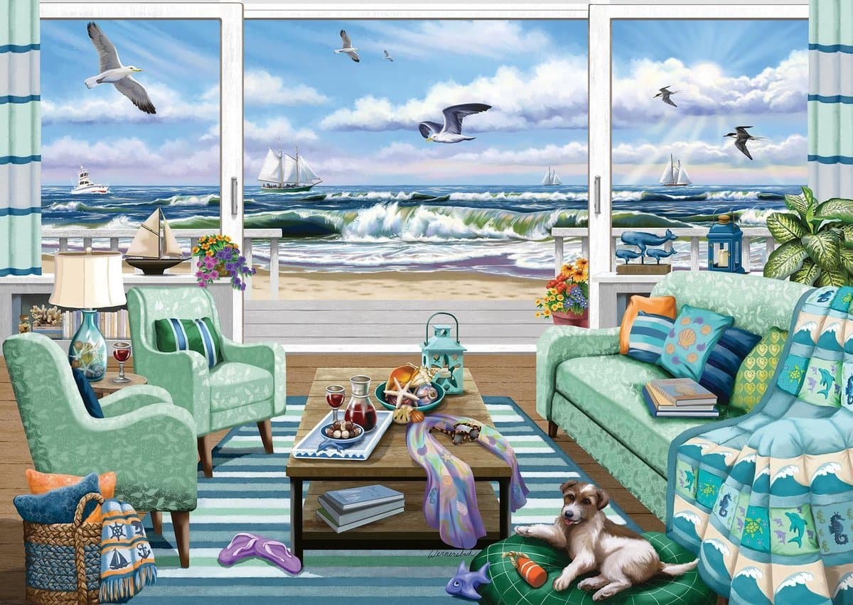 RAVENSBURGER Puzzle Útěk na pláž 1000 dílků