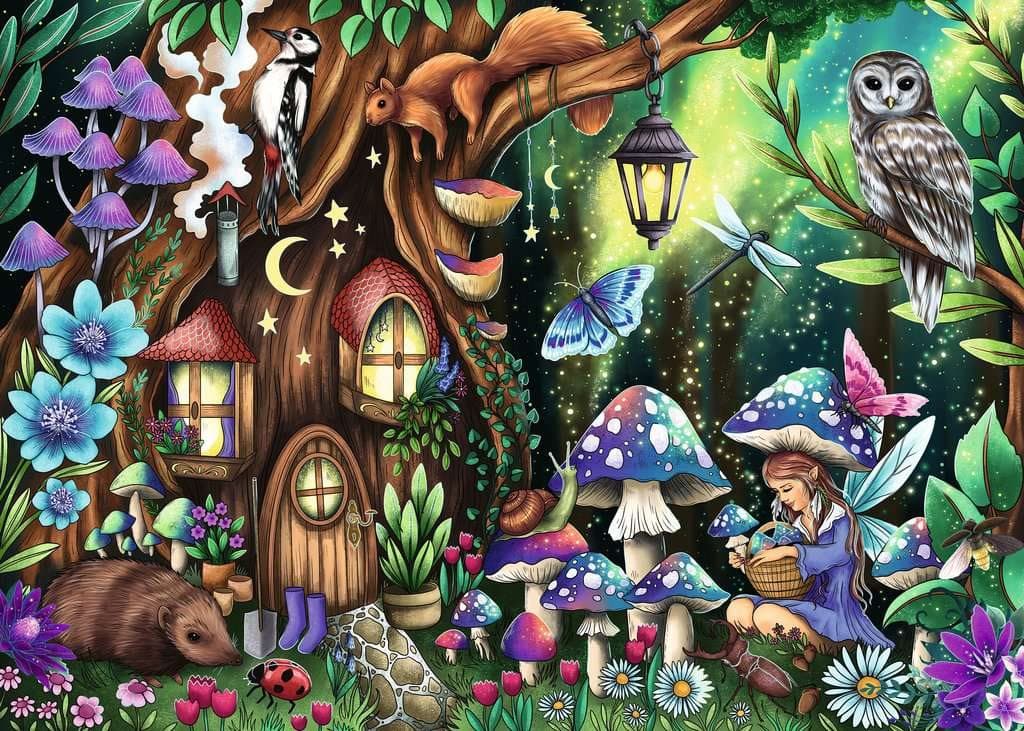 RAVENSBURGER Puzzle V kouzelném lese 1000 dílků