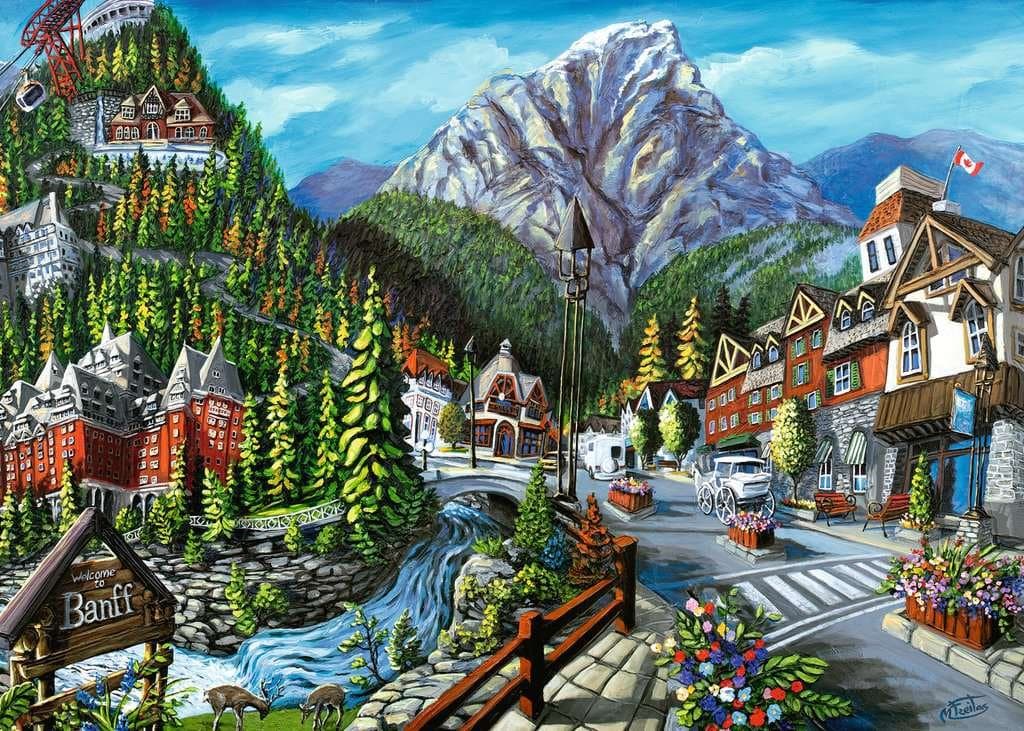 RAVENSBURGER Puzzle Vítejte v Banffu 1000 dílků