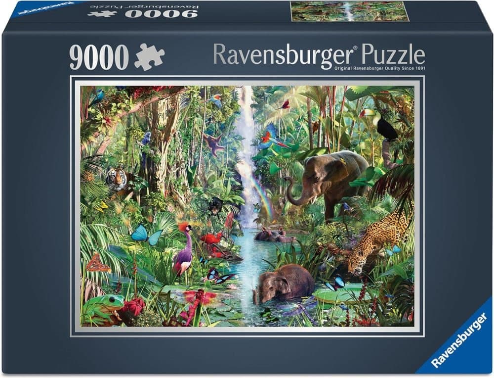RAVENSBURGER Puzzle Zvířata v džungli 9000 dílků