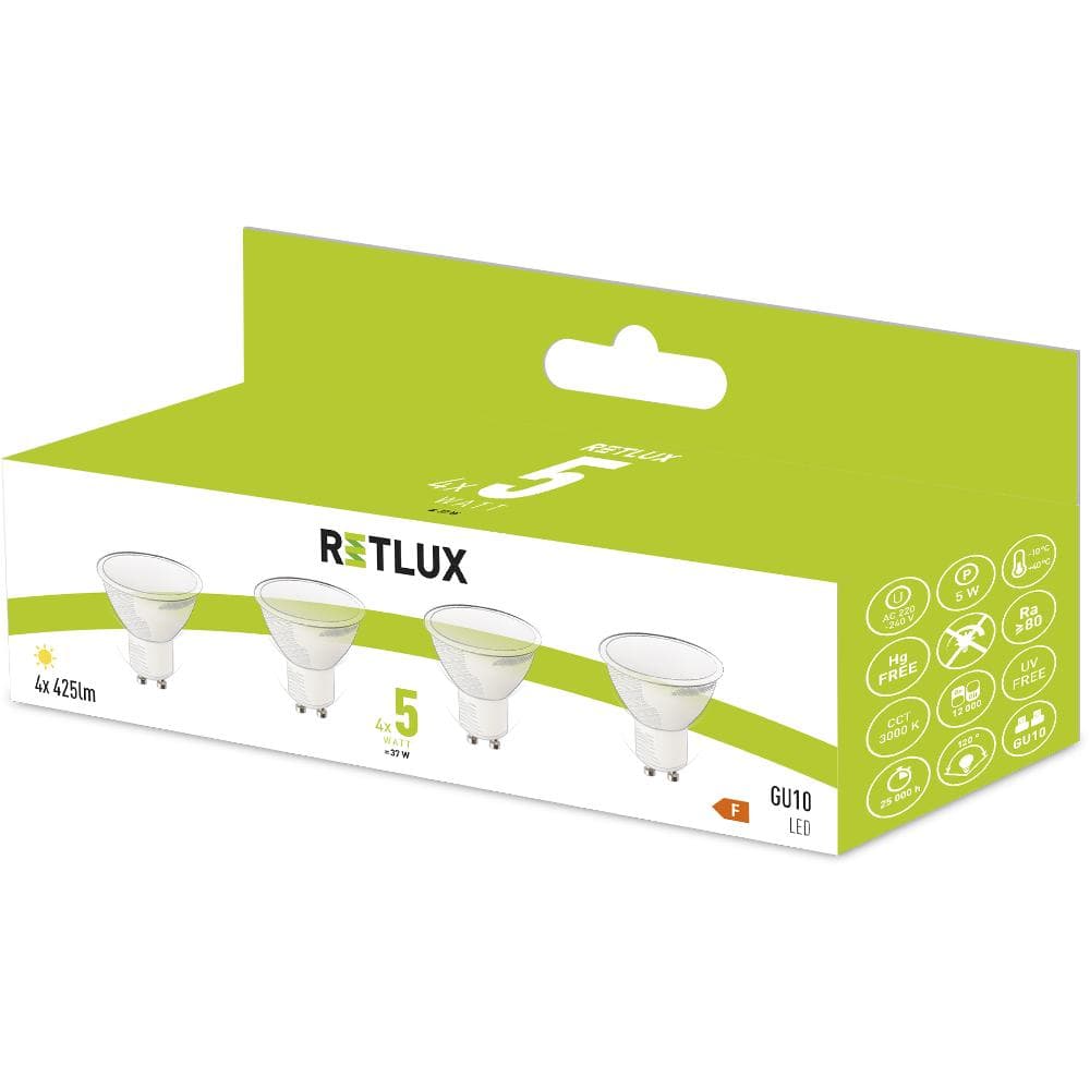 REL 37 LED GU10 4x5W RETLUX