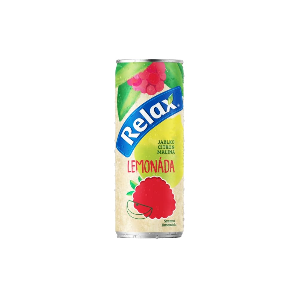 Relax Lemonáda 0,3L plech Citrón malina