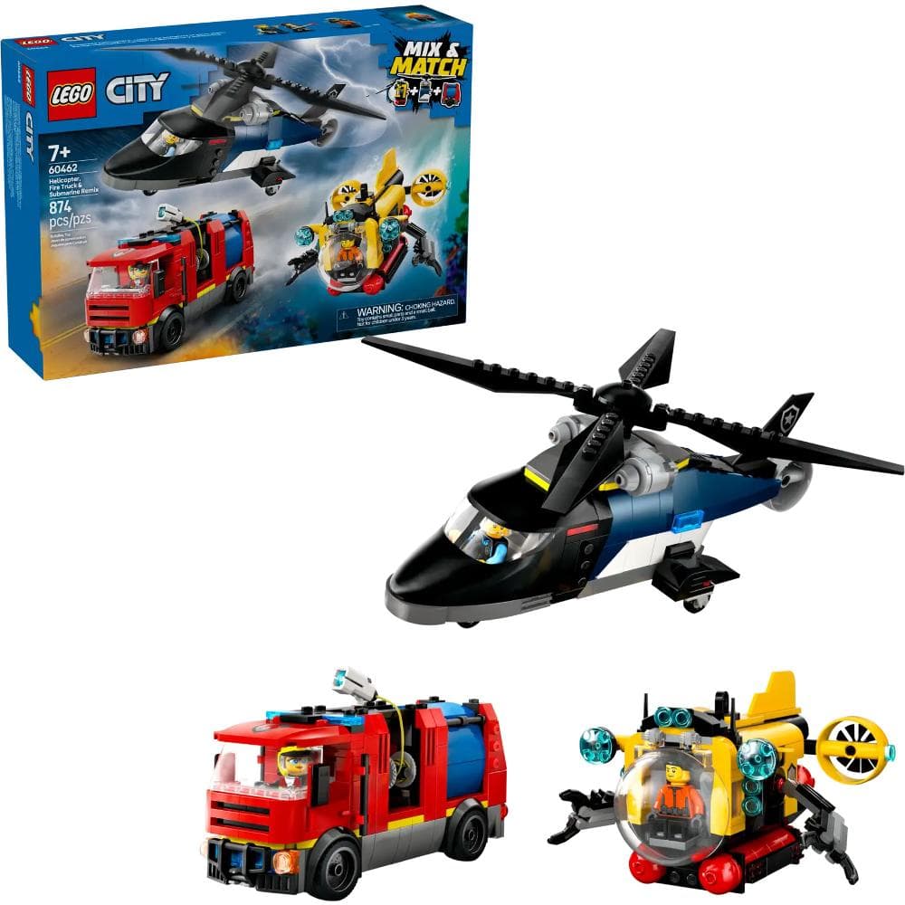 Remix: Helikoptéra,hasič.auto a ponorka