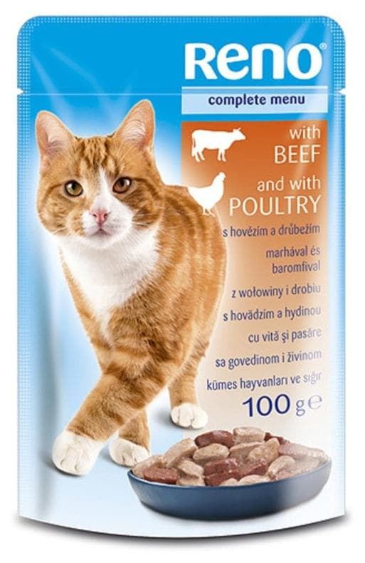 Reno Kapsička pre mačky 100g hov-hydina