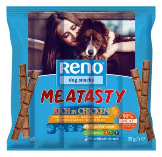 Reno Snack mäsité tyčinky pre psov 55g kura