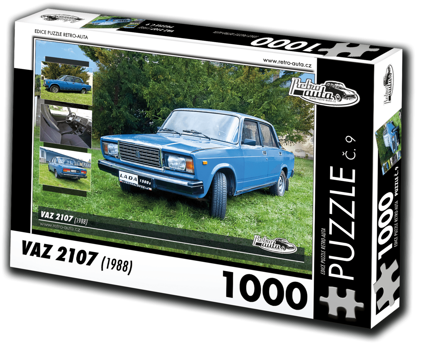 RETRO-AUTA Puzzle č. 9 Vaz 2107 (1988) 1000 dílků