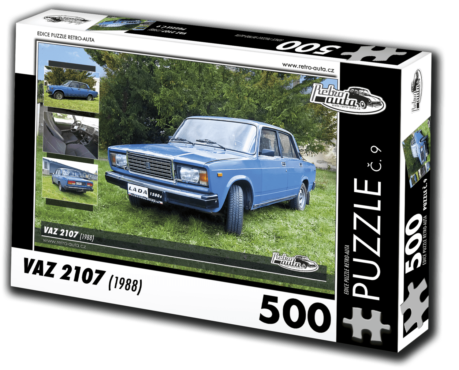 RETRO-AUTA Puzzle č. 9 VAZ 2107 (1988) 500 dílků