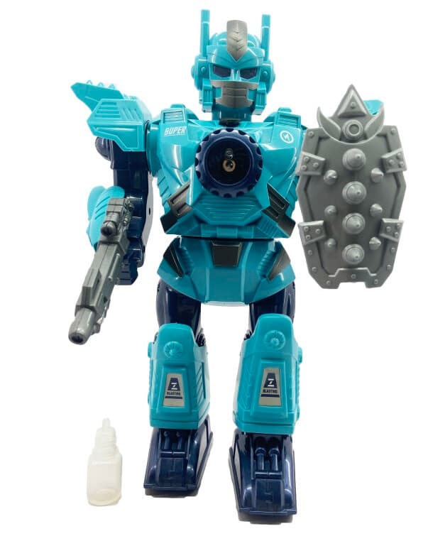 Robot MECHA s efektmi pary modrý 32 cm