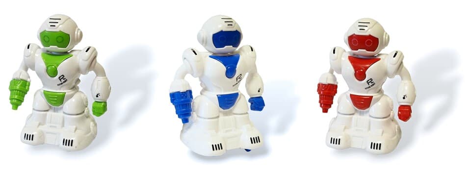 Robot na zotrvačník 11cm - zelená