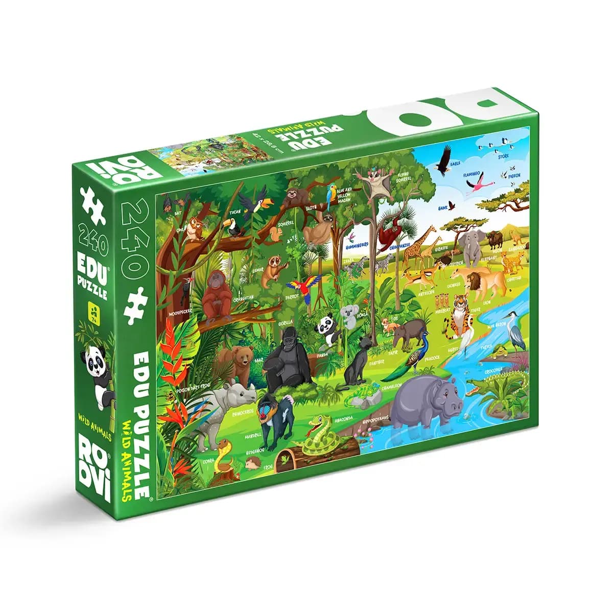 Roovi - Puzzle Wild Animals - 240 dielov