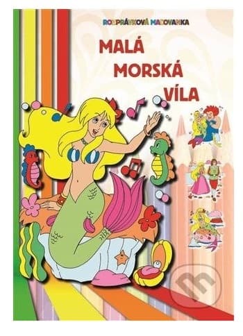 Rozprávková omaľovanka Malá morská víla