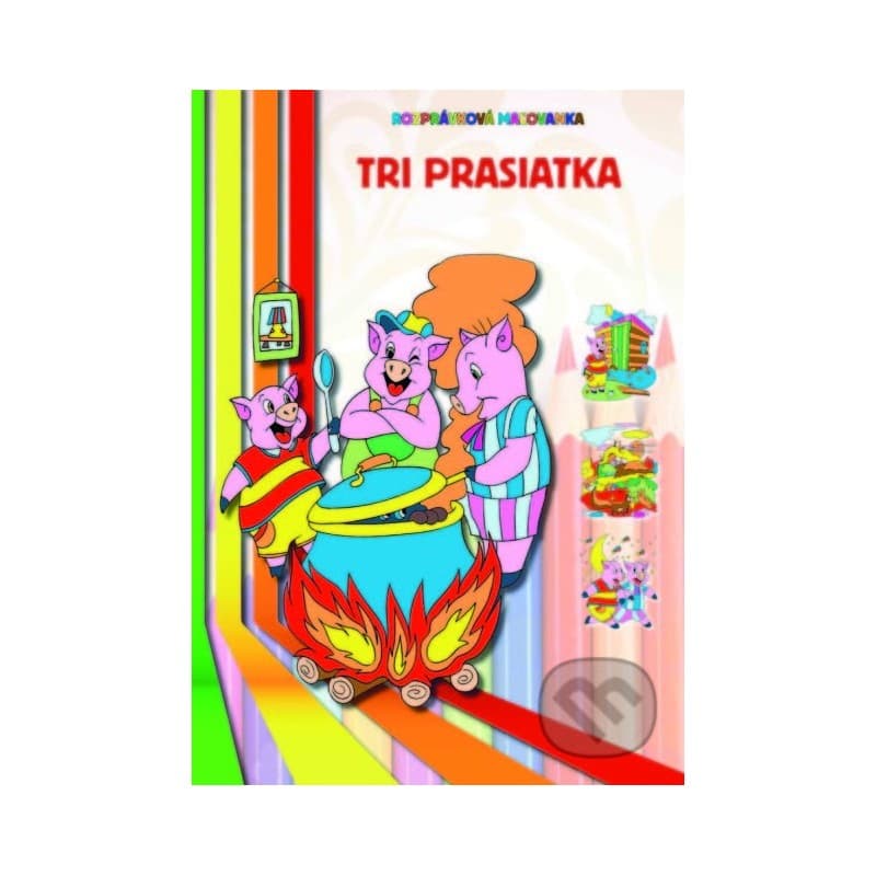 Rozprávková omaľovanka Tri prasiatka