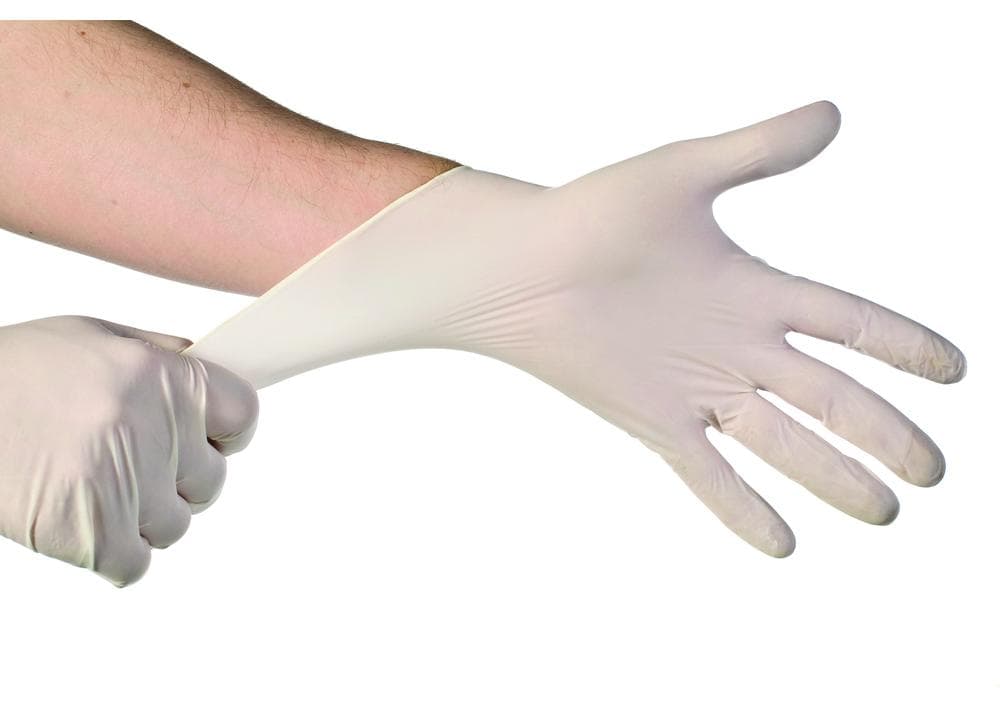Rukavice jednorázové 100 ks LATEX M